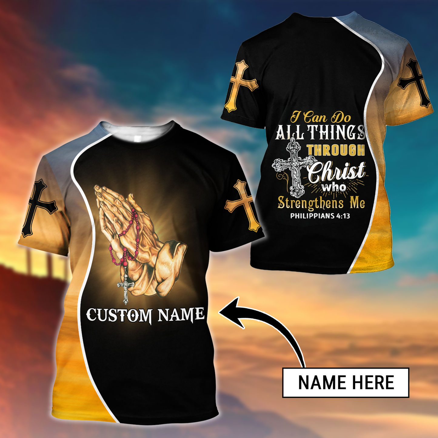 Premium Christian Jesus Easter Personalized Name 3D All Over Printed Unisex Shirts HV