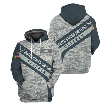 Premium Unique U.S Air Force Veteran Polo All Over Printed Personalized Shirt