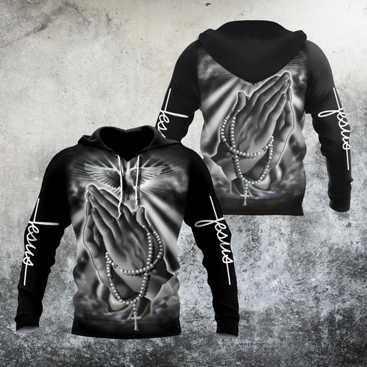 Jesus Christ Bless Hand 3D Printed Hoodie, T-Shirt for Men and Women