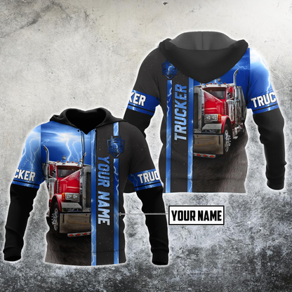 Personalized Name Trucker 3D All Over Printed Unisex Shirts