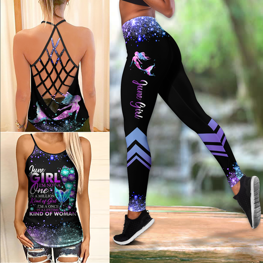 June Girl Mermaid Combo Legging Camisole Tank