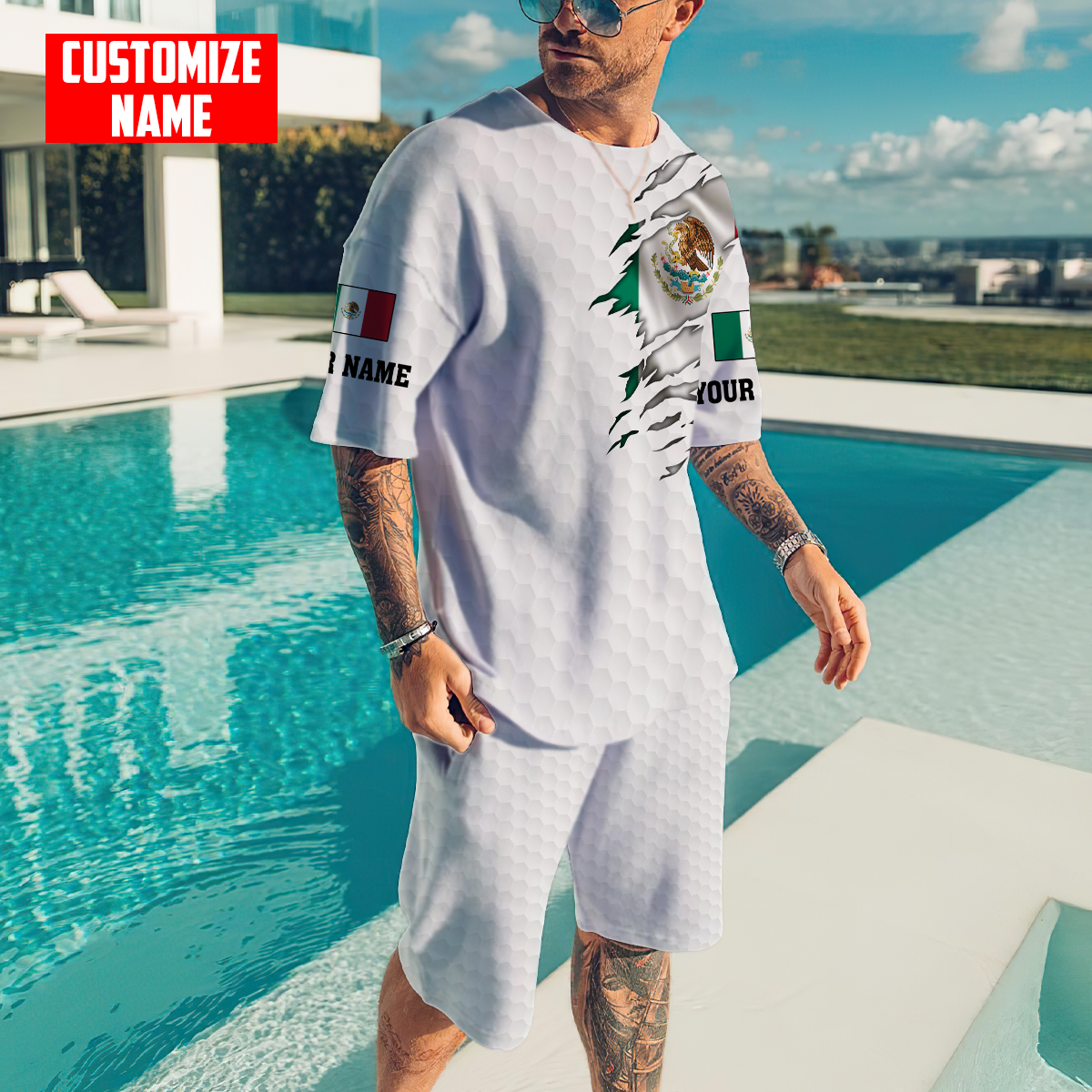 Persionalized Mexico 3D All Over Printed Unisex Shirts