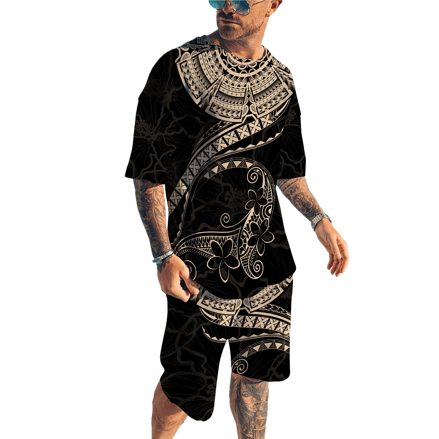 Polynesia No 18 Combo T Shirt Broad Short Tattoo