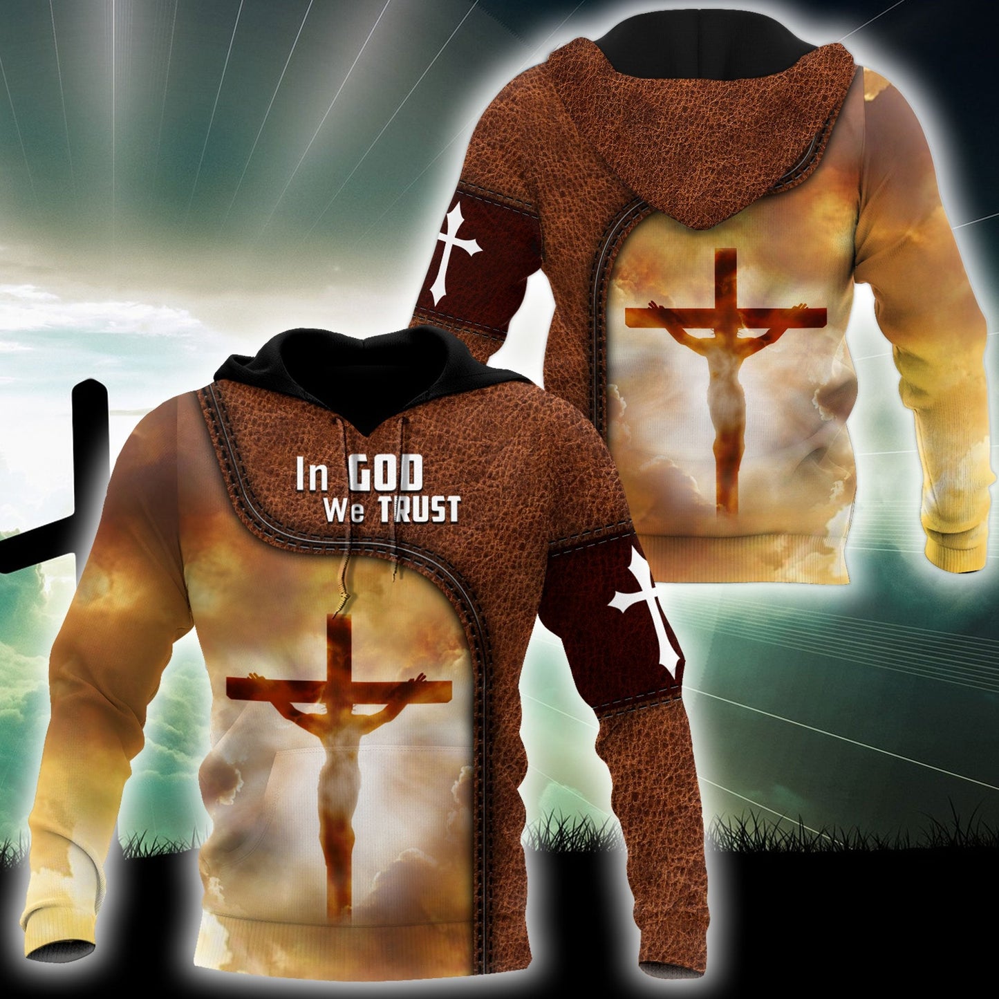 Premium Jesus Christ on the Cross 3D All Over Printed Shirts