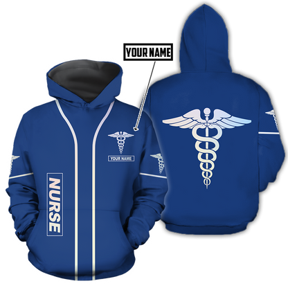 Premium Nurse Personalized Name 3D All Over Printed Unisex Shirts
