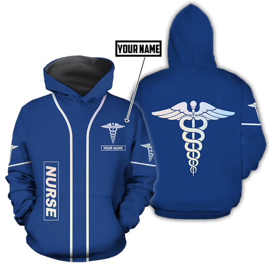Premium Nurse Personalized Name 3D All Over Printed Unisex Shirts