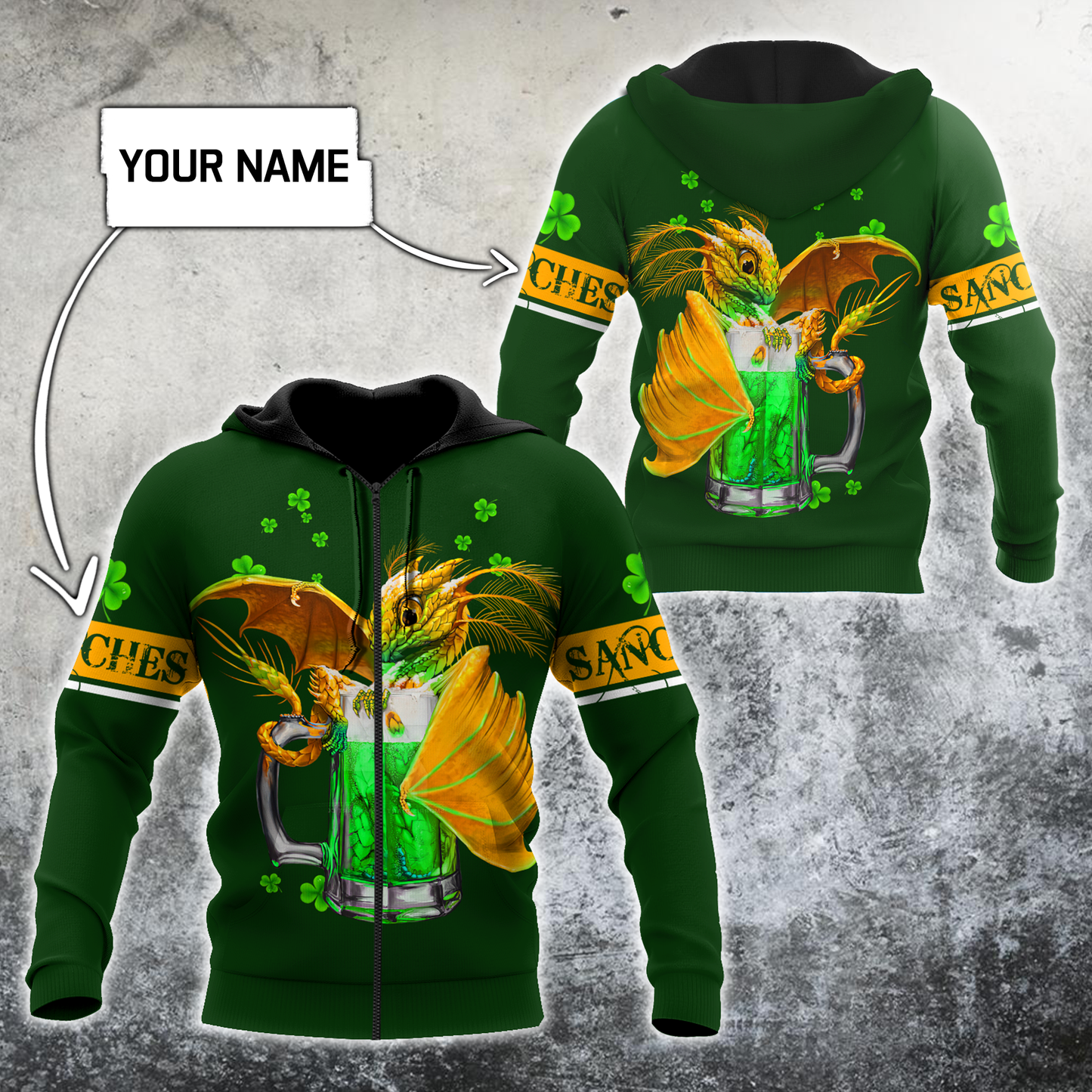 Customize Name Dragon Irish Hoodie For Men And Women MH25022102