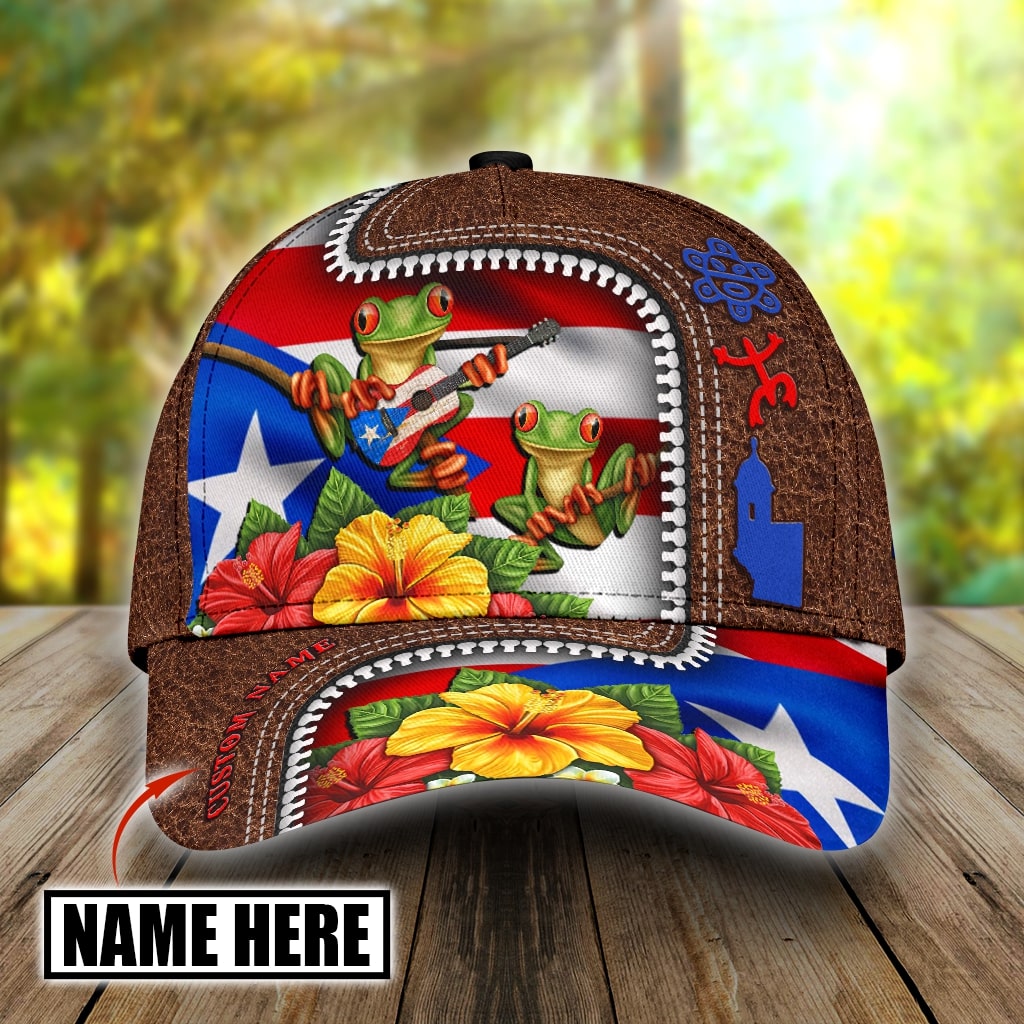 Customize Name Coquí Puerto Rico Classic Cap