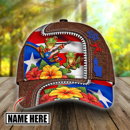 Customize Name Coquí Puerto Rico Classic Cap