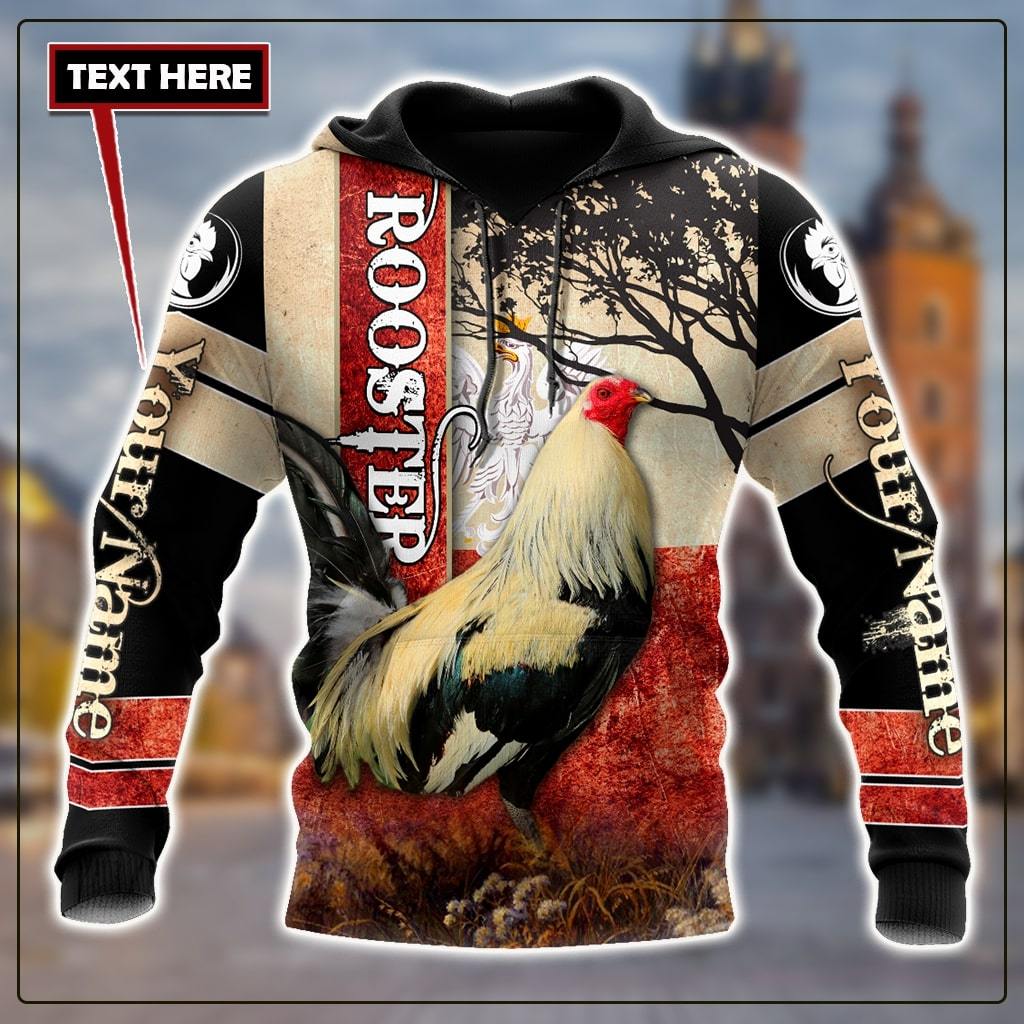 Personalized Polska Rooster 3D All Over Printed Unisex Hoodie