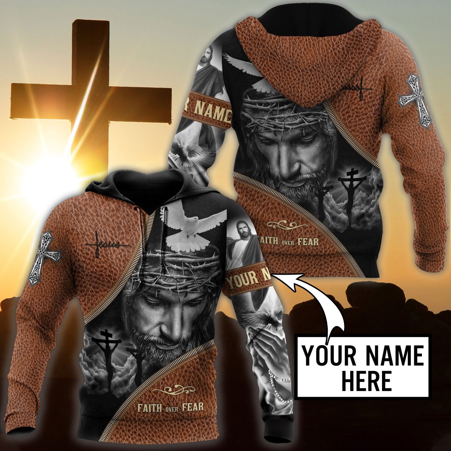 Premium Christian Jesus Easter Personalized 3D All Over Printed Unisex Shirts
