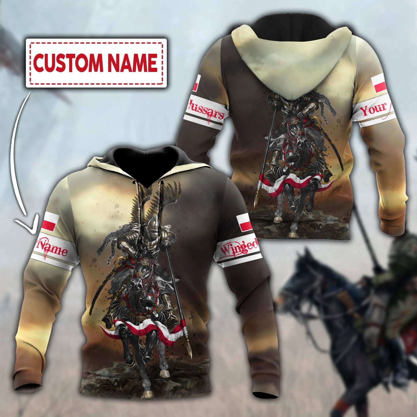 Premium Polish Winged Hussars 3D All Over Printed Shirts