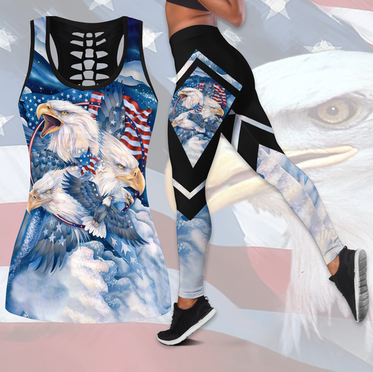 Native American 3D All Over Printed Legging + Hollow Tank