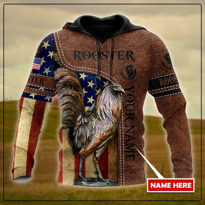 Personalized American Rooster 3D Printed Unisex Shirt