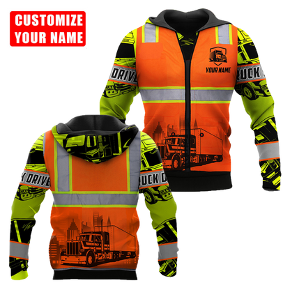 Personalized Trucker Safety 3D All Over Printed Shirts For Men And Women TN