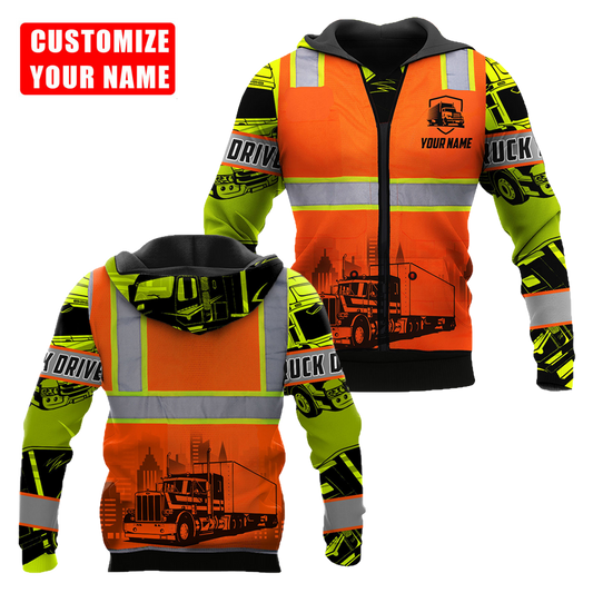 Personalized Trucker Safety 3D All Over Printed Shirts For Men And Women TN