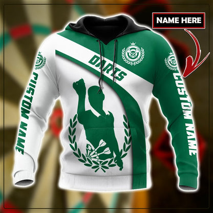 Darts Player No10 Personalized Name 3D Printed Personalized Unisex Hoodie ML
