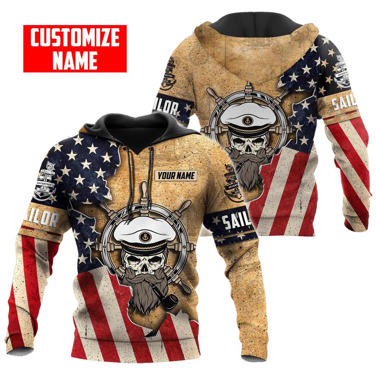 Customized name The Adventure Begins 3D All Over Printed Shirts