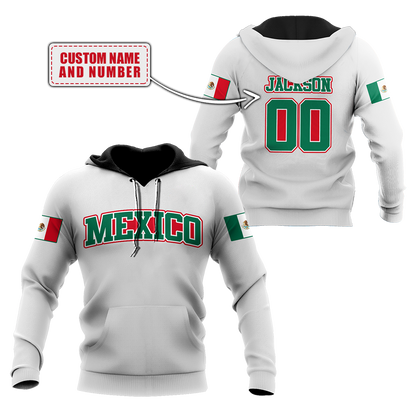 Persionalized name Mexico 3D All Over Printed Unisex Hoodie