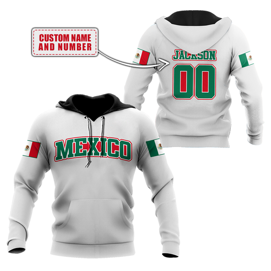 Persionalized name Mexico 3D All Over Printed Unisex Hoodie