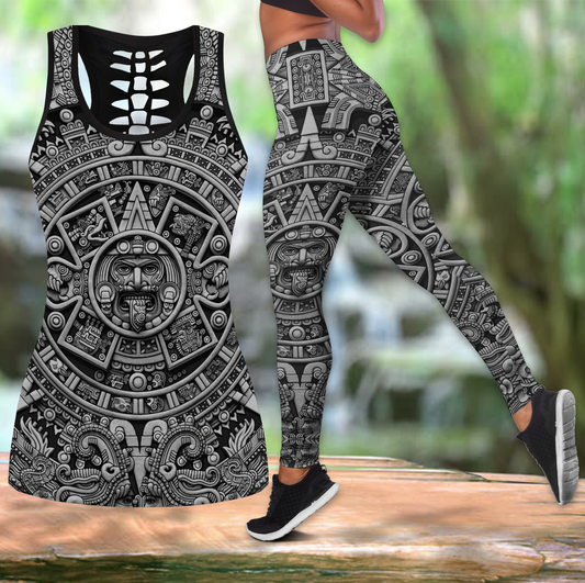 Mexican Aztec Warrior Combo Tank Top + Legging VP19042104.S2