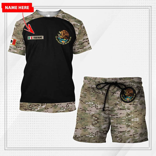 Mexico Combo T-shirt and Short Personalized name 3D All Over Printed no11