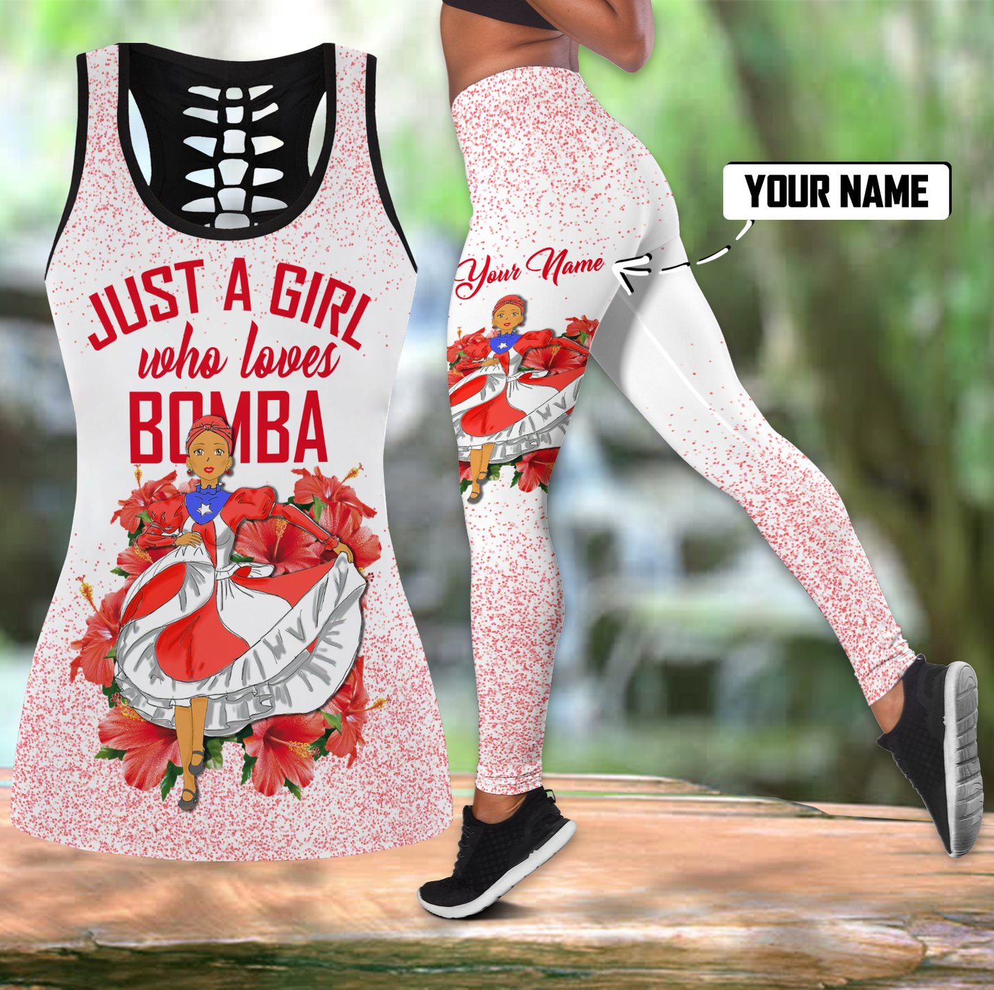 Customize Name Bomba Girls Puerto Rico Combo Outfit