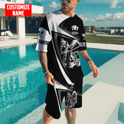 Customized Name Mixer Concrete Finisher 3D All Over Printed Unisex Shirts