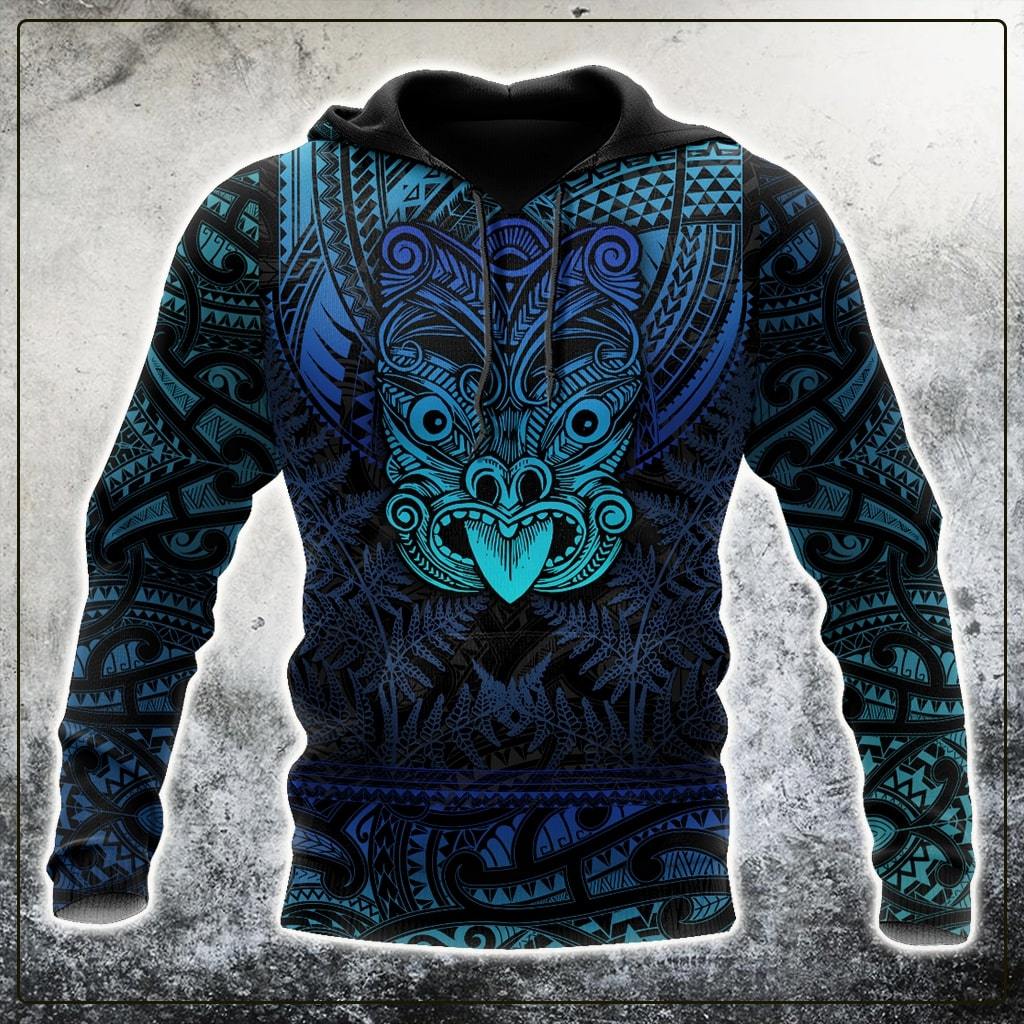 Maori Haka Dance Blue 3D Printed Unisex Shirts