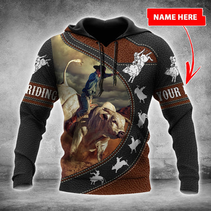 Personalized Name Bull Riding 3D All Over Printed Unisex Shirts Bull Rider Ver 3