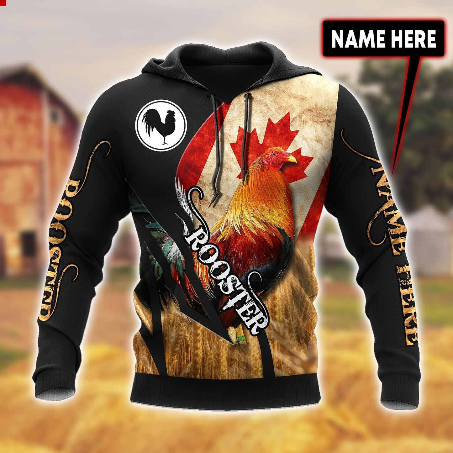 Personalized Canadian Rooster 3D Printed Unisex Shirt