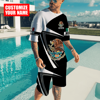 Personalized Name Mexico Combo T-shirt and Short 3D All Over Printed