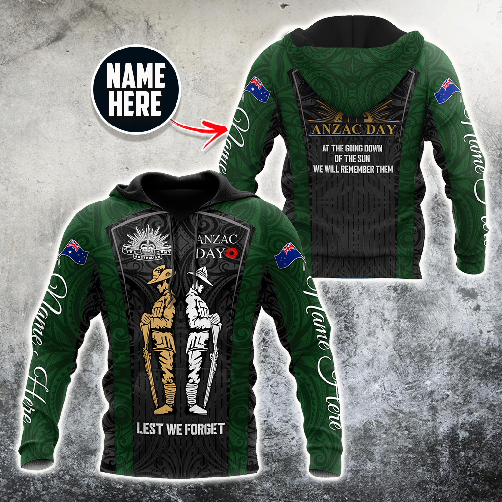 Personalized Anzac Day 3D All Over Printed Unisex Shirts