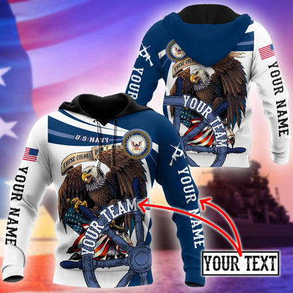 Custom name US Navy Veteran Team Boat 3d printed shirts Proud Military