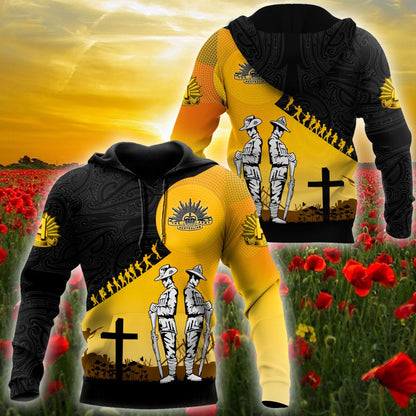 Premium Unisex Hoodie Remember Anzac Day ML