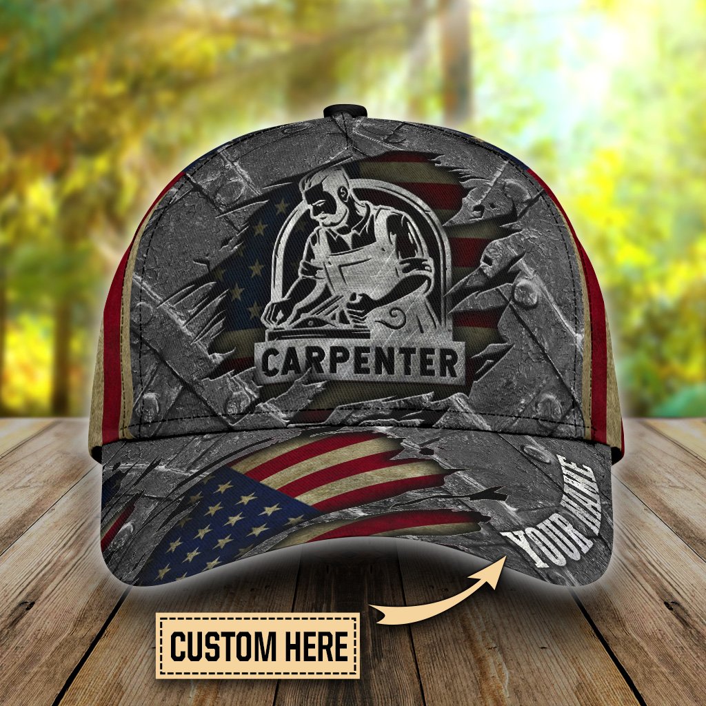 Personalized Name American Carpenter Classic Cap