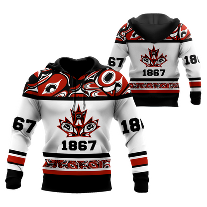 Canada Day No21 Haida 1867 Pullover Premium Unisex Hoodie