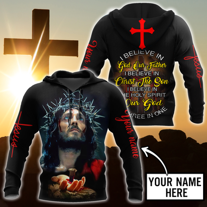 Premium Christian Jesus Personalized Name 3D All Over Printed For Men Shirts - Amaze Style™-Apparel