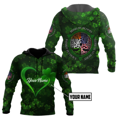Irish By Blood American By Birth 3D All Over Printed Shirts