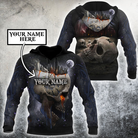Customize Name Tattoo Skull Hoodie For Men And Women NTN15032104