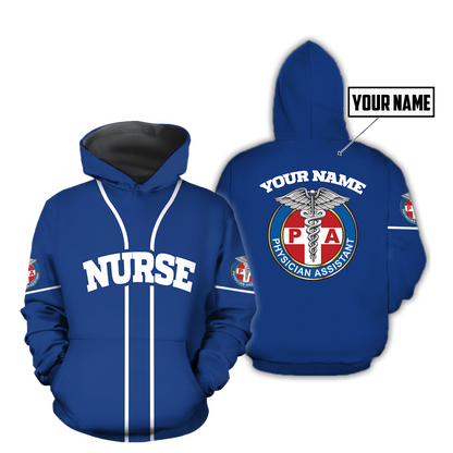 Premium Nurse Personalized Name 3D All Over Printed Unisex Shirts