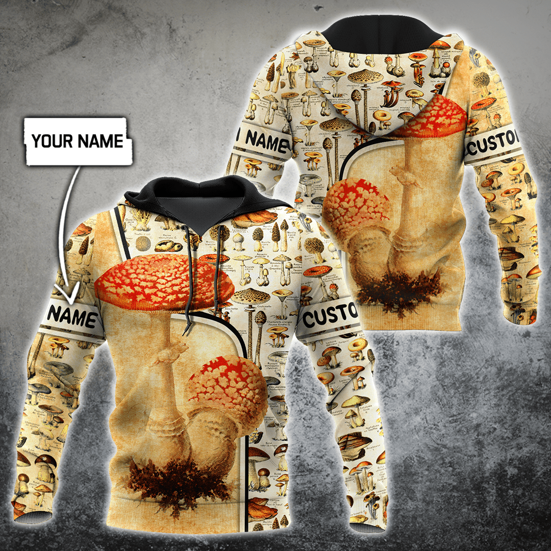 Customize Name Mushroom Hippie 3D All Over Printed Unisex Shirts