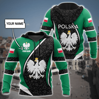 Personalized Polska 3D All Over Printed Unisex Hoodie