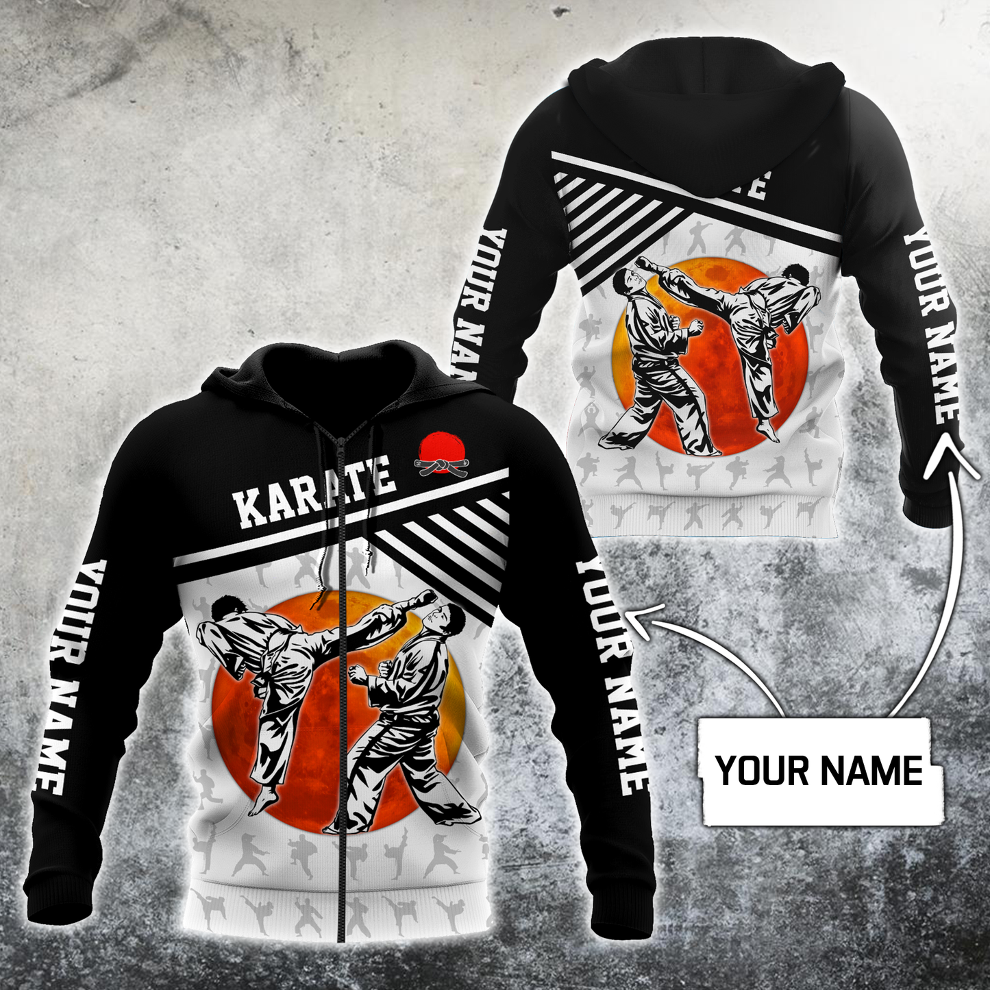 Customize Name Karate Hoodie For Men And Women MH08032103