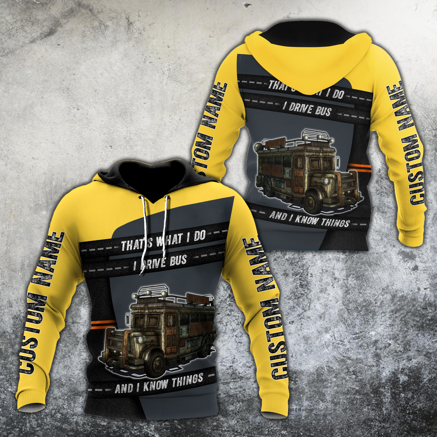 Premium Unisex Custom Name All Over Printed Bus Driver Shirts MEI