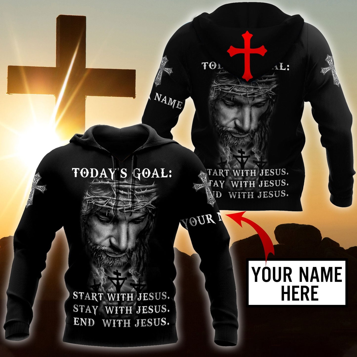 Premium Christian Jesus Easter Personalized 3D All Over Printed Unisex Shirts HV