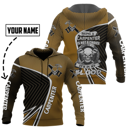 Personalized Name Carpenter 3D All Over Printed Unisex Shirts Being A Carpenter