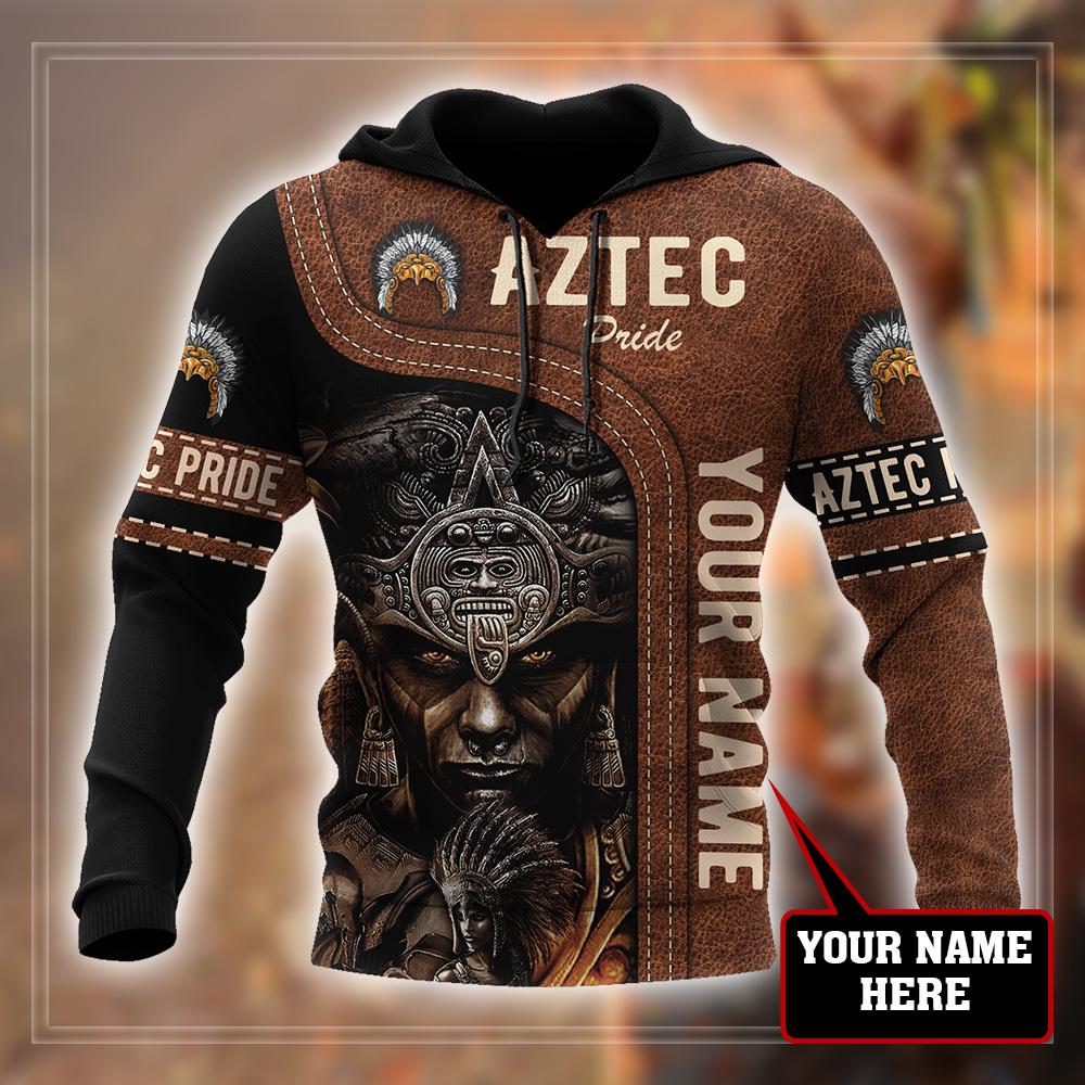 Personalized Name Aztec Pride 3D All Over Printed Unisex Hoodie