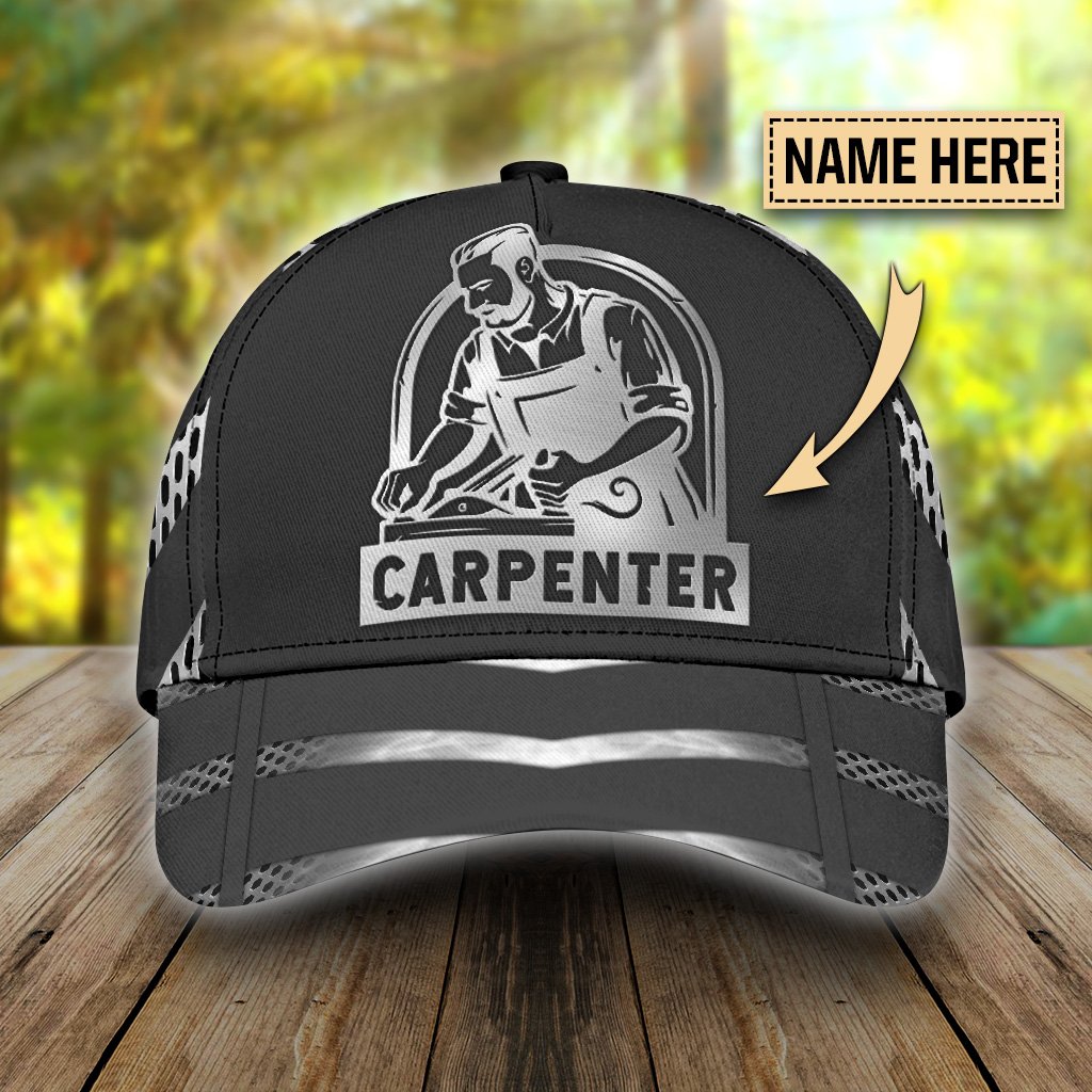Personalized Name Carpenter Classic Cap Metal Pattern