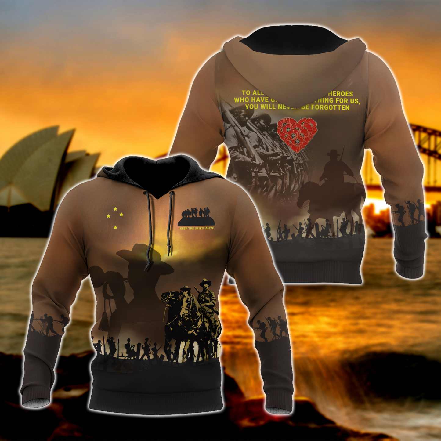 Premium Anzac Day Keep The Spirit Alive 3D Printed Unisex Shirts TN